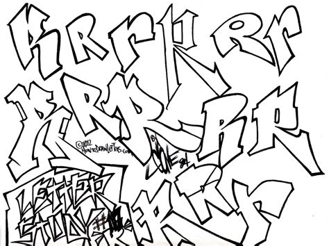 Letter R Graffiti
