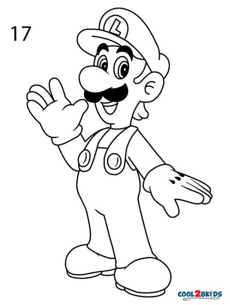 How To Draw Luigi Step By Step Pictures Cool2bkids Character