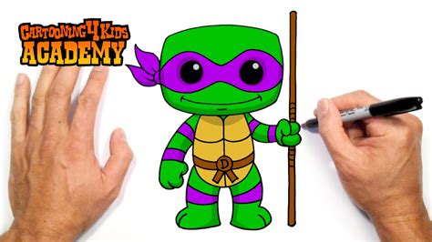 Let's draw a turtle in top view. How to Draw Donatello | TMNT (Beginners Art Tutorial ...