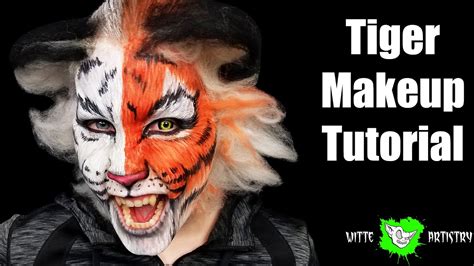 Wild Tiger Face Painting Tutorial 3d Bodypaint Two Toned Tiger