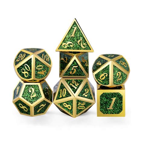 7pcs Polyhedral Dice Zinc Alloy Dice Set Heavy Duty Dices For Role