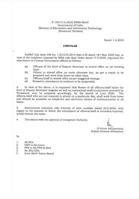 dopt instructions regarding regulation of attendance in central government offices dopt