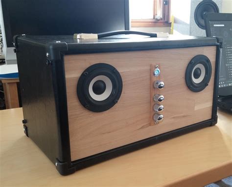 With that said, it is not the most portable bluetooth speaker as it is a bit heavy and bulky but it looks cool and sounds awesome!this speaker box… Portable Bluetooth speaker system : DIY