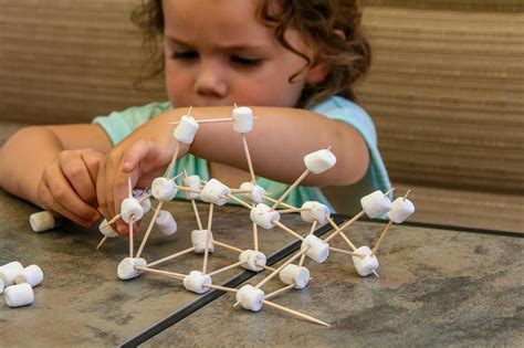 Marshmallow Building Toddler And Marshmallows Toothpicks And