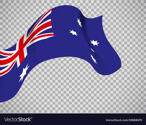 Australia Flag On Transparent Background Vector Image