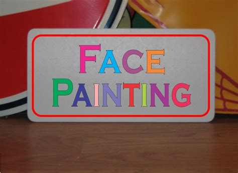 Face Painting Metal Sign Multi Color Etsy