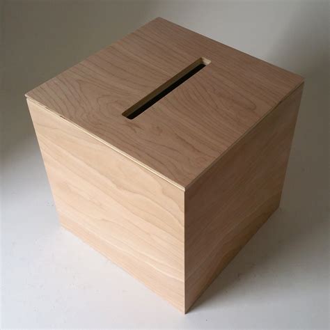 Cash And Check Boxes Money Handling Products Wooden Locked Wall Donation