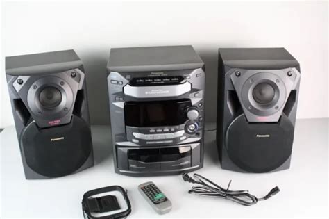 PANASONIC SA AK CD Changer Dual Cassette Deck Stereo Receiver W Speakers PicClick