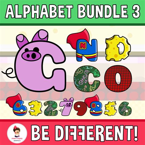 Alphabet And Numbers Clipart Bundle 3 Alphabet And Numbers Clip