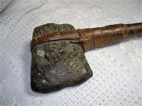 Ancient Native American Indian Carved Stone Axe Weapon Tool Antique