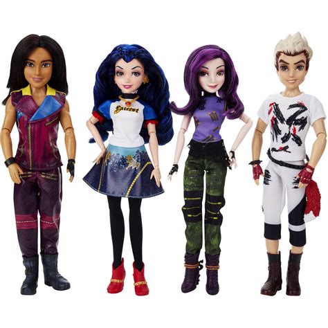 Disney Descendants 4 Pack Doll Set Exclusive Jay Evie Mal Carlos