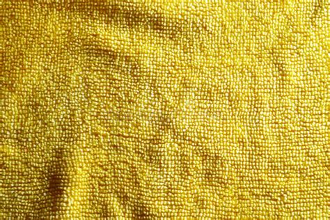 Soft Yellow Microfiber Cloth Towel Stock Image Image Of Detail Woven