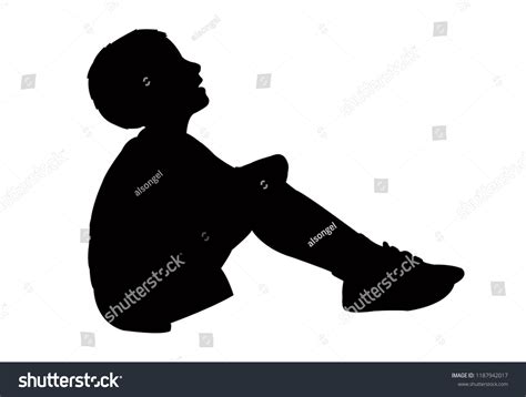Child Sitting Silhouette