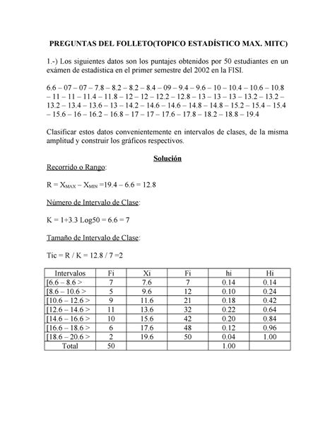 Ejercicios Resueltos De Estadistica Preguntas Del Folleto Topico Max Hot Sex Picture