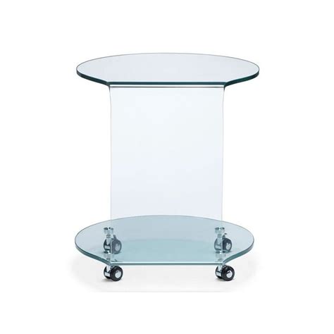 Fabulaxe square acrylic gold metal modern tempered glass end side table. Modern Glass Rolling Side Table Mission