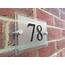 Glass Effect Door Number Plaque Modern House Sign – De A