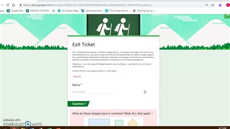 Science and social studies lessons lend themselves especially well to this graphic organizer. Exit Ticket - YouTube