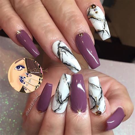 ️ ️muave Y Purple And White Marble ️ ️ Gorgeous Nails Marble Acrylic