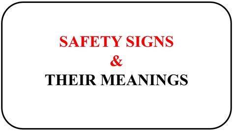 Please note that the graphics below represent our own creative take on the standard laboratory safety signs and symbols and are not meant to be. SAFETY SIGNS & THEIR MEANINGS | PROHIBITION | MANDATORY ...