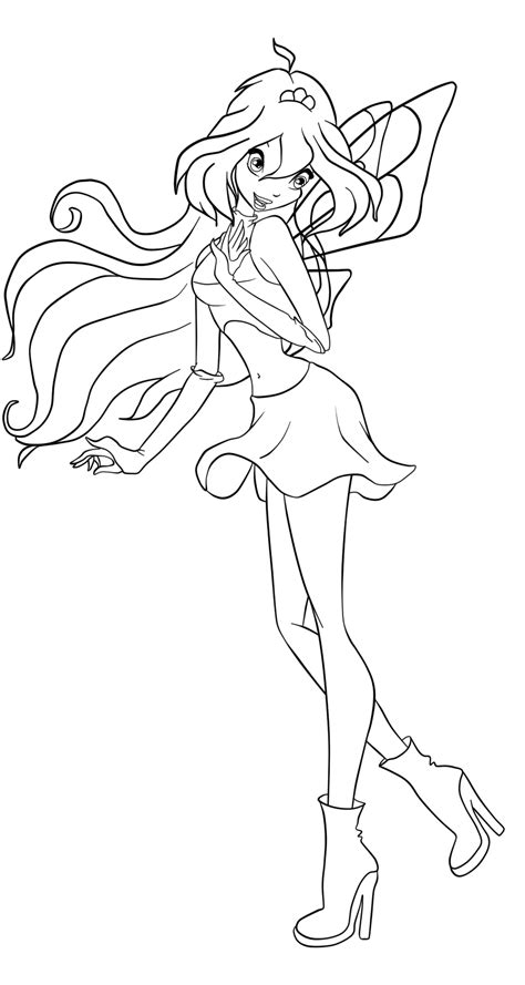 Winx Club Flora Coloring Pages at GetDrawings | Free download