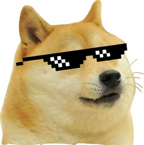 Png Meme Doge Doge Cigar And Glasses Transparent Png Stickpng