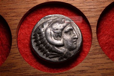 Ancient Greek Silver Tetradrachm Coin Of Alexander The Great 323 Bc