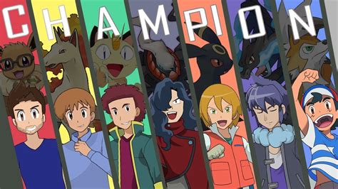 Pokemon League Champions In Anime Youtube