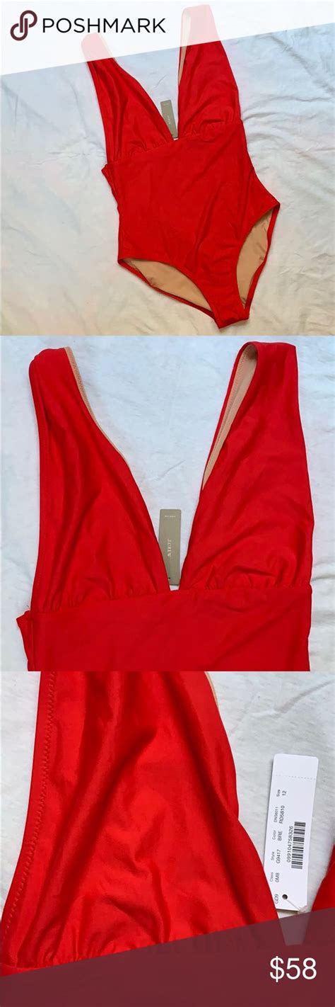 Nwt J Crew Red Bathing Suit Size 12 Red Bathing Suits Bathing Suits