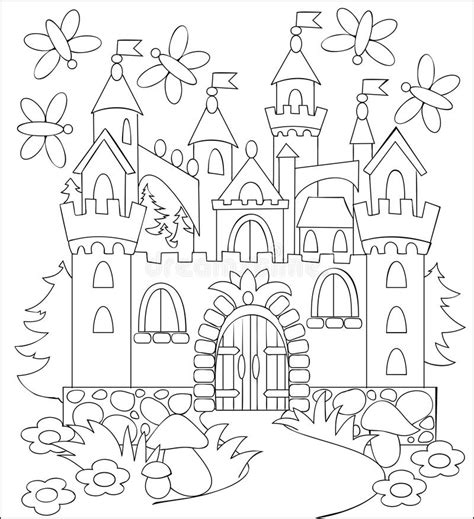 Dibujo Castillo Medieval Para Colorear Páginas Para Colorear