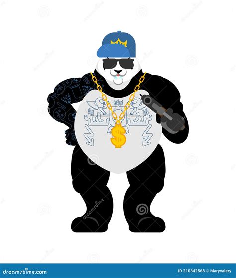 Panda Gangster E Bandido Ursinho Gangsta Rapper De Animais