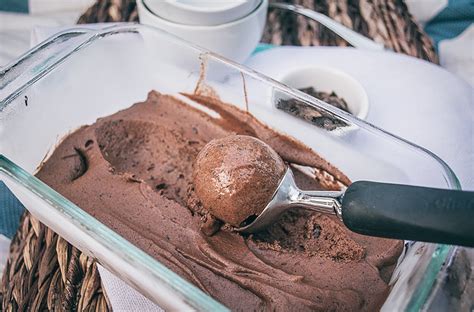 Dark Chocolate Chunk Ice Cream With Cayenne Lemons And Basil