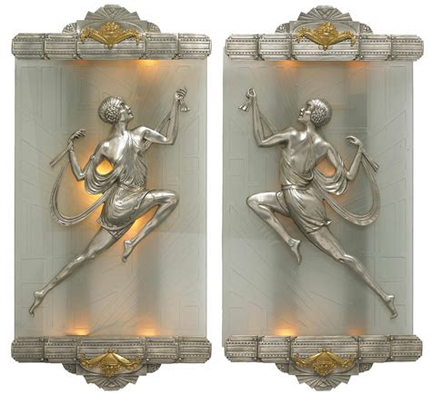 Price Guide For A Pair Of Art Deco Style Gilt And Silvered