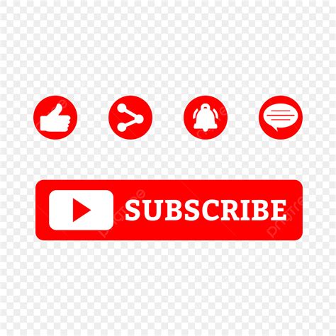 Like Comment Share Vector Hd Images Youtube Subscribe Button With Like