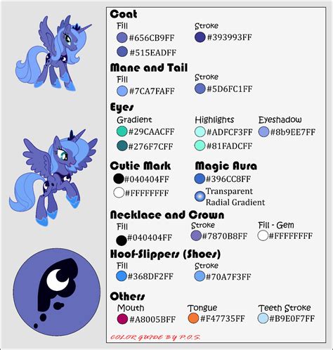 Color Guide Young Princess Luna By Midnightblitzz On Deviantart