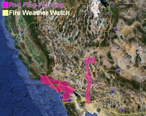 Red Flag Warning For Southern California