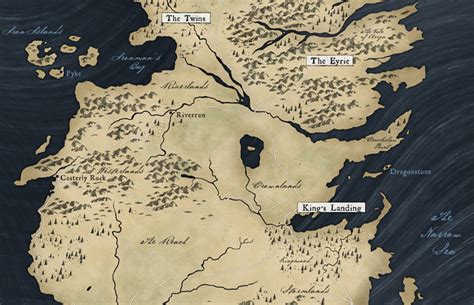 A Map Of The Middle Earth With Several Locations