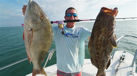 Big Snapper And Grouper Catch Clean Cook Mutton Snapper