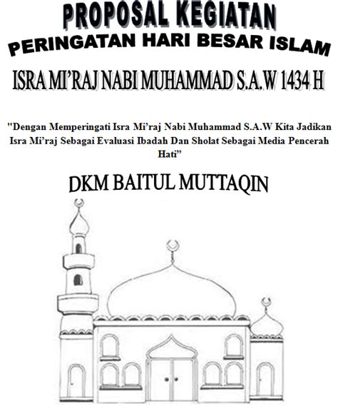 Contoh Proposal Isra Miraj Masjid Doc