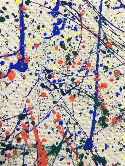 38x27 Vintage 1963 Jackson Pollock Style Abstract By 20cmodern