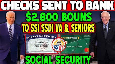Ssa Checks Sent To Banks New 2800 Bonus Checks Arriving For Seniors