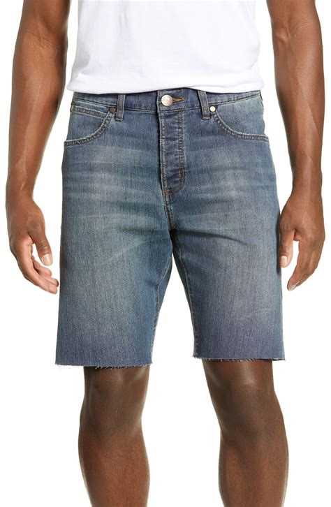 Wrangler Slider Tapered Cut Off Denim Shorts In Blue For Men Lyst