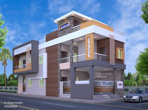 New Modern House Corner House House Elevation Front Design Singh