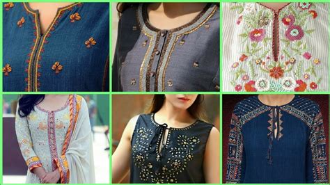 Gorgeous Collection Of Embroidered Neckline Designs For Your Look