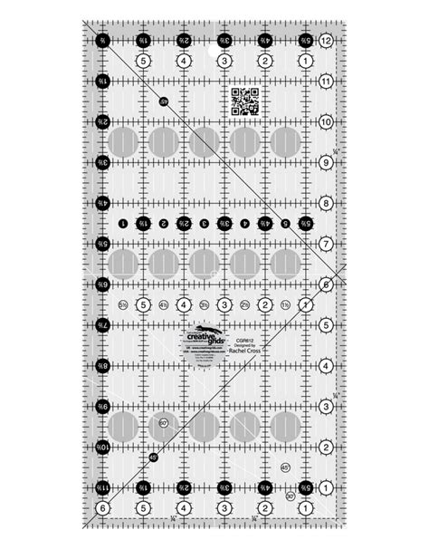 Cgr612 Creative Grids 6 12 Inch X 12 12 Inch Quilt Ruler