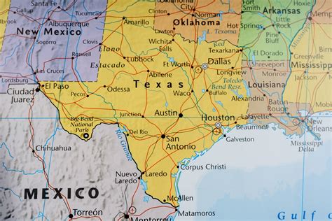 El Paso Texas Mexico Border Map