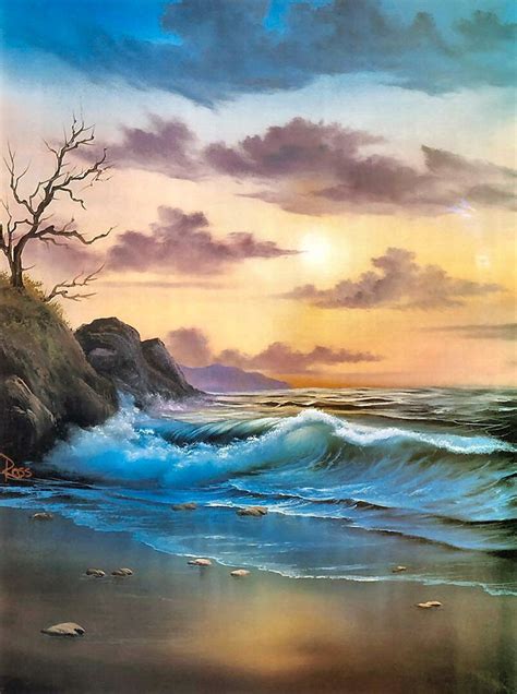 By The Sea ~ Bob Ross Renee Acrylic Painting Techniques Pinterest