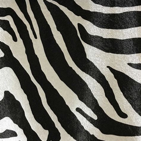 Wild Vegan Faux Zebra Print Vinyl Upholstery Fabric By The Yard