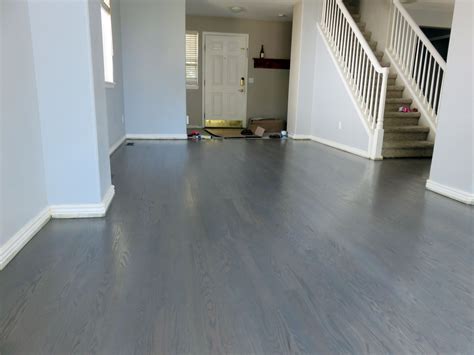 Living Room Gray Stain Achieved By Custom Mix Of Ebony And White