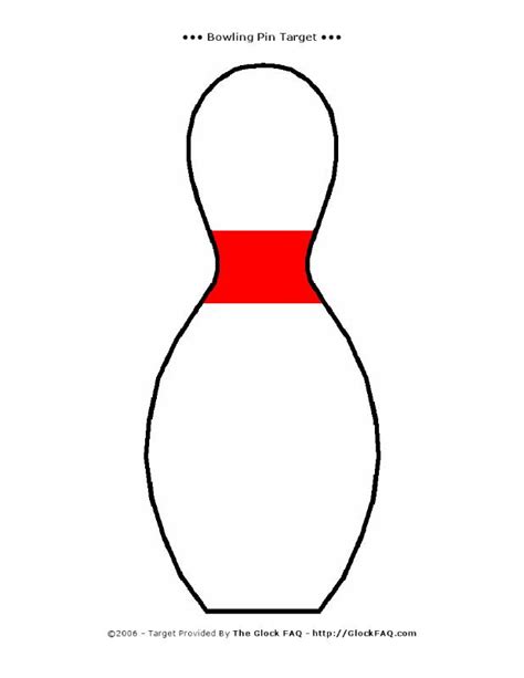 Free Printable Bowling Pin Template Clipart Best