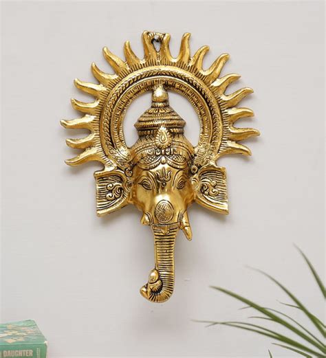 Buy Pitara Wrought Iron Lord Ganesha Wall Art In Gold At 42 Off By
